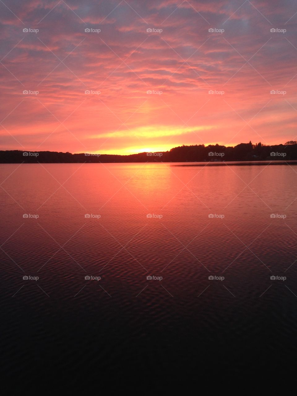 Sunset on lake Ann 