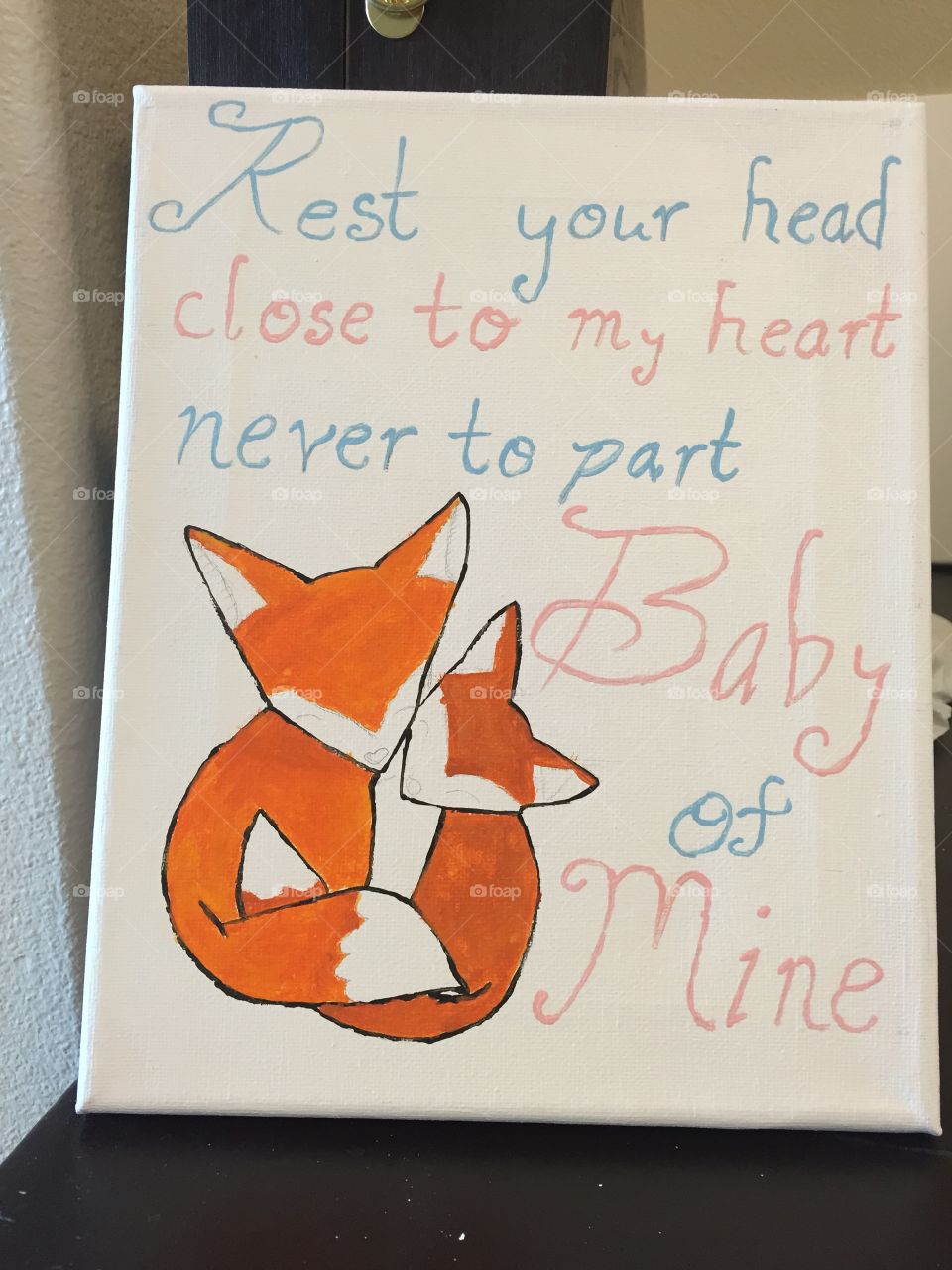 My canvas art for a friend's baby shower