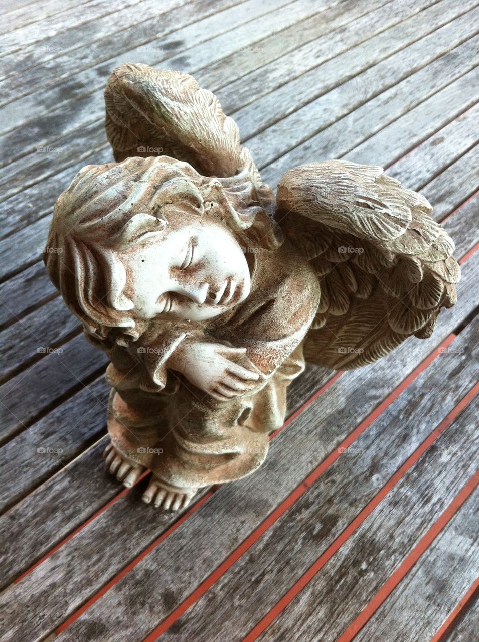 landscape child statue angel by king