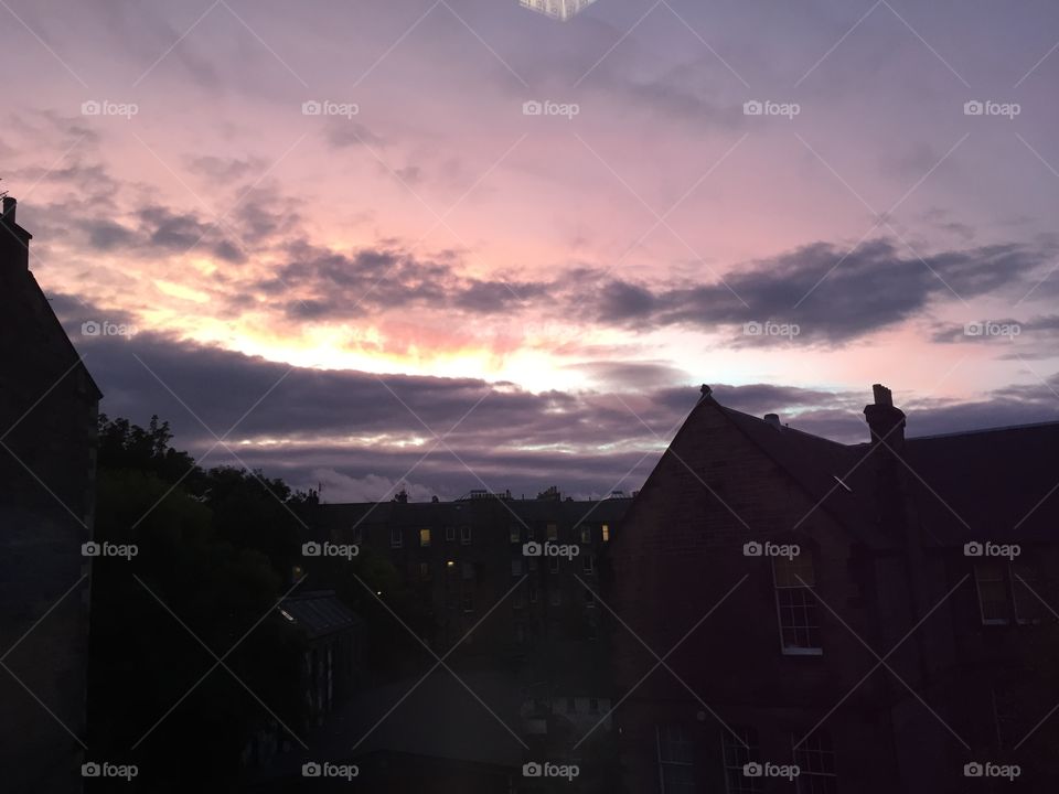 Sunset in Edinburgh