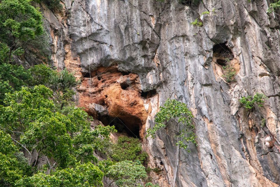 The high cliff at a local village