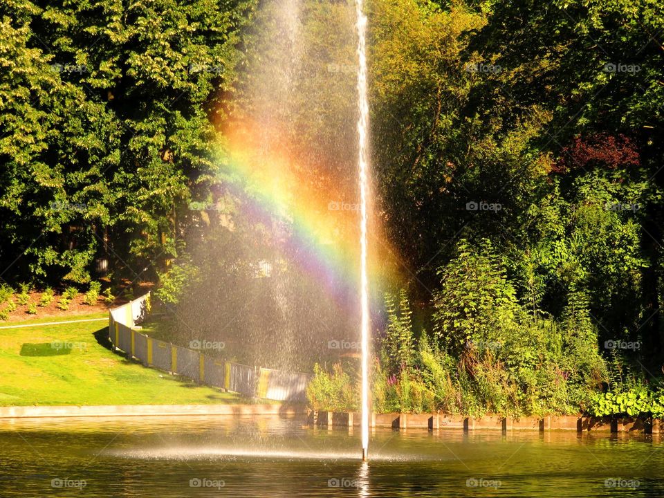 water and rainbow