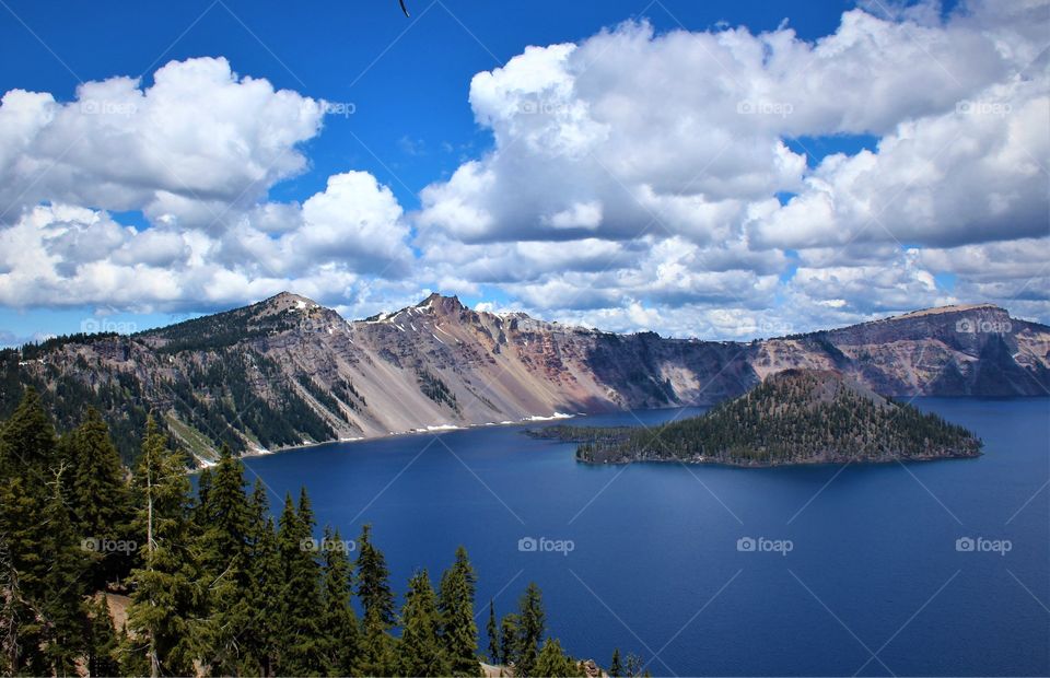 Beauty from destruction; Wizard Island; Crater Lake State Park, Oregon 
