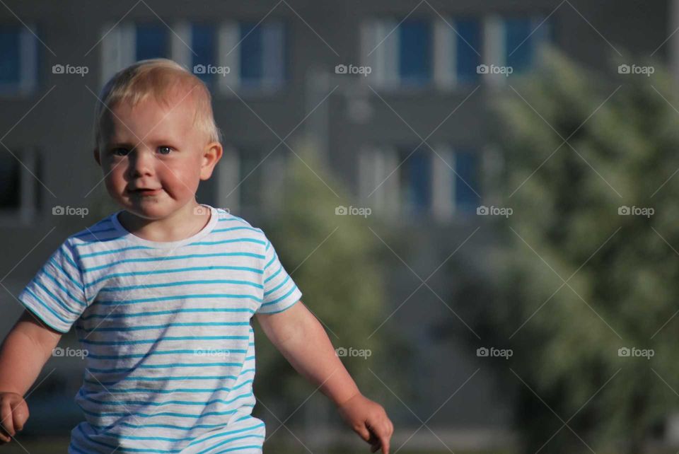 Boy on a stroll