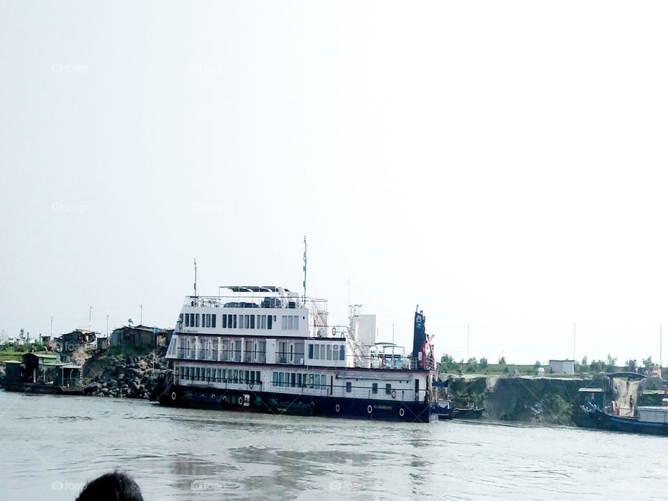 Mahabahaau ship on the  Brahmaputra river