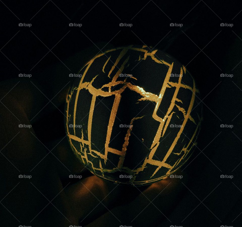 Yellow lighting Ball LED in Hand 🕯️