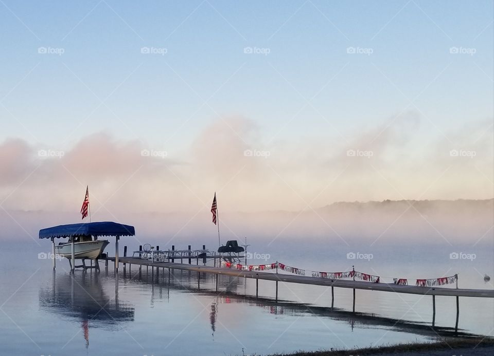 ships in the fog