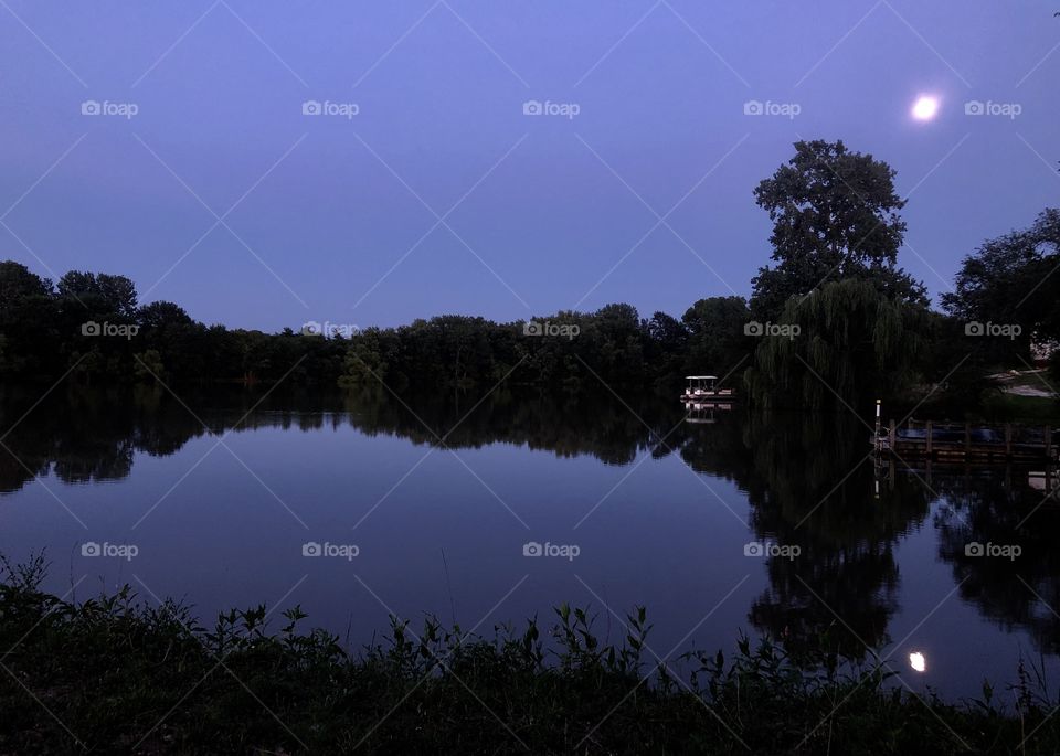 Holiday Lake at Twilight