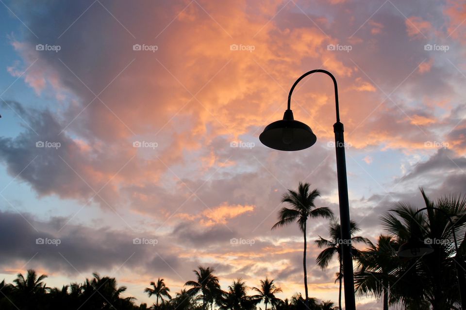 Lamp Post Silhouette, Florida
