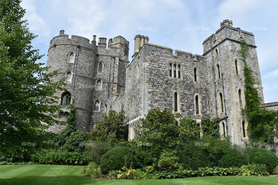 Shot of Windsor Castle in England