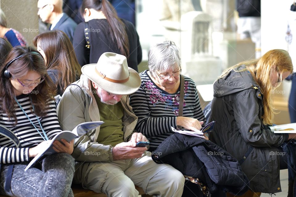 Reading at the museum hall