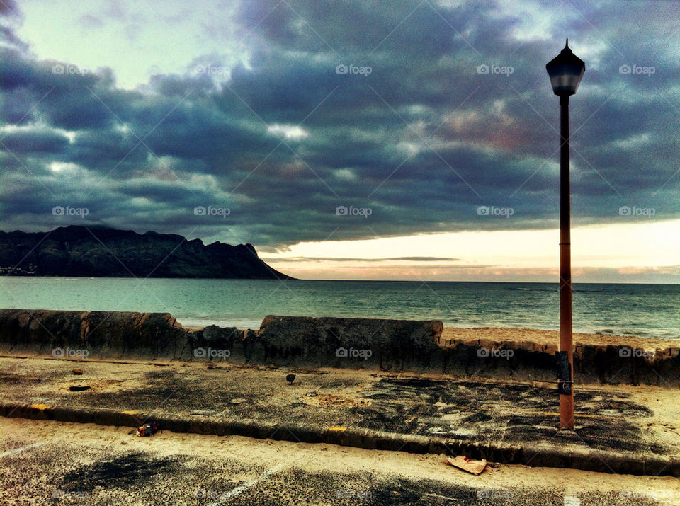 beach ocean clouds contrast by calvinkay