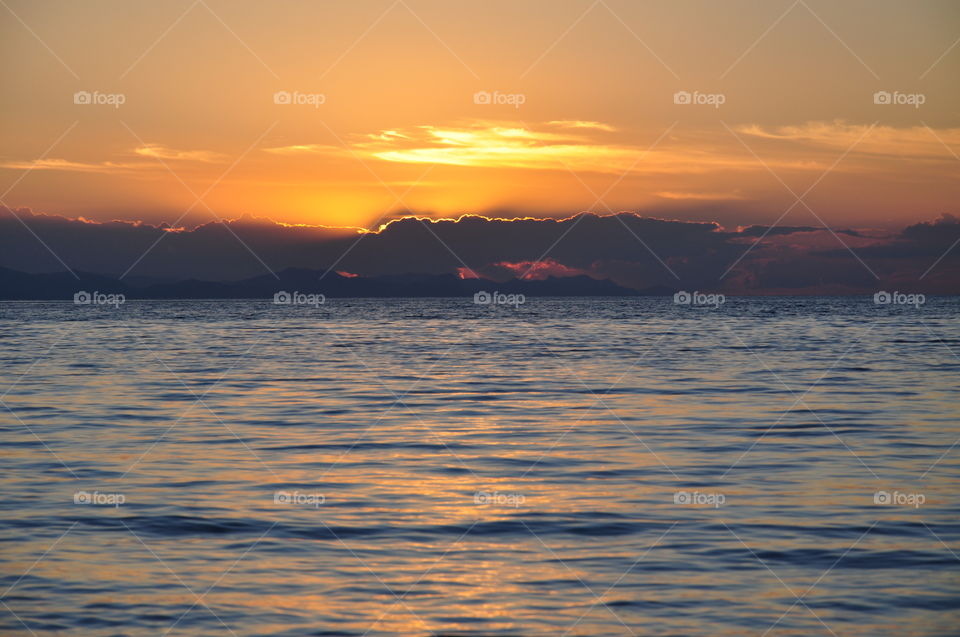 Sunrise over the sea 