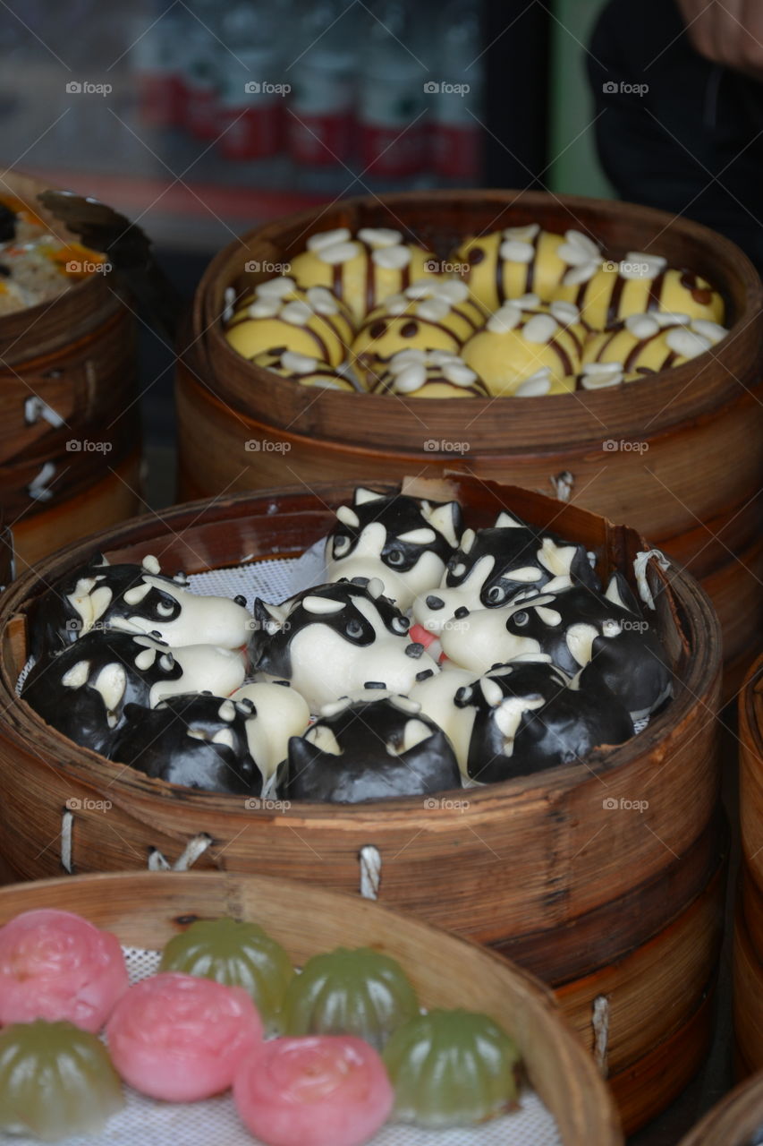 Street food in Suzhou - I wonder how much work goes into creating these interesting steamed buns