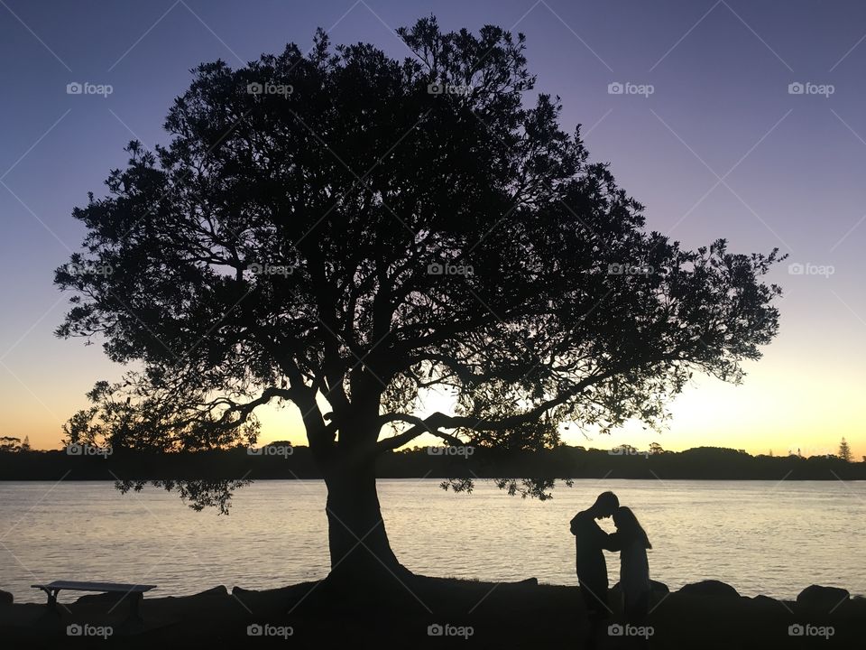 Couple under the tree