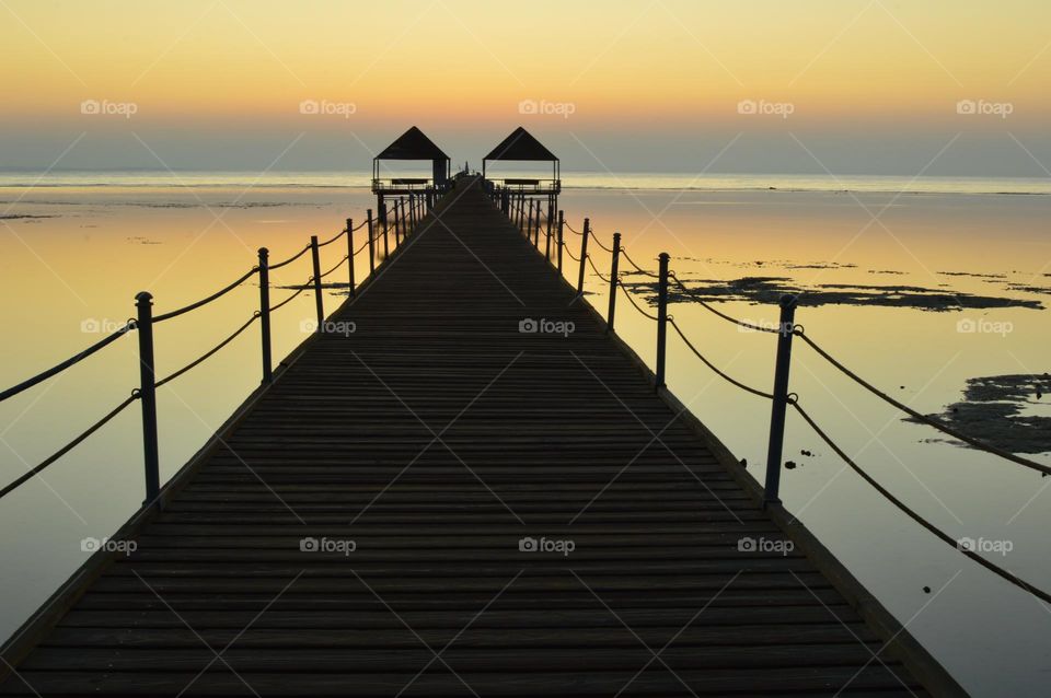 sunrise seen from the jetty