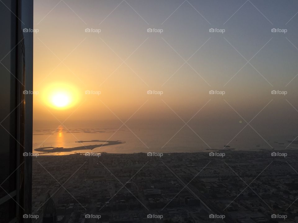 Incredible sunset in Dubai 