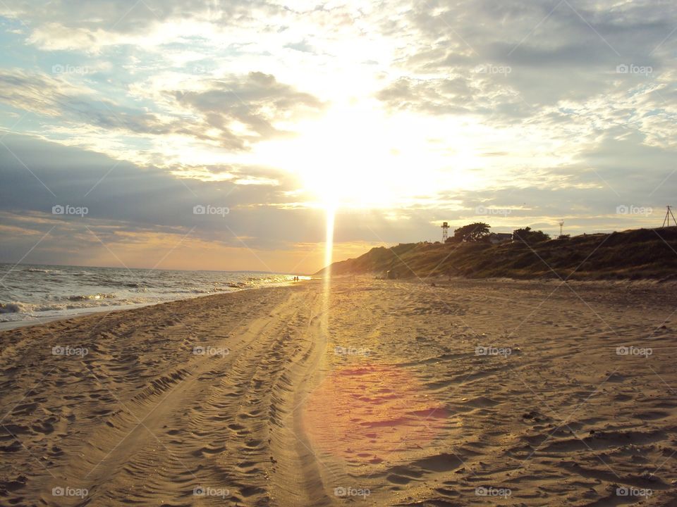 Beach and sunset 