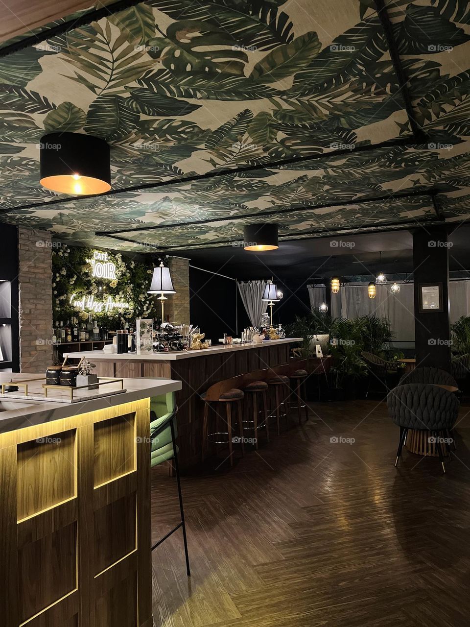 Interior design and stylish coffee 