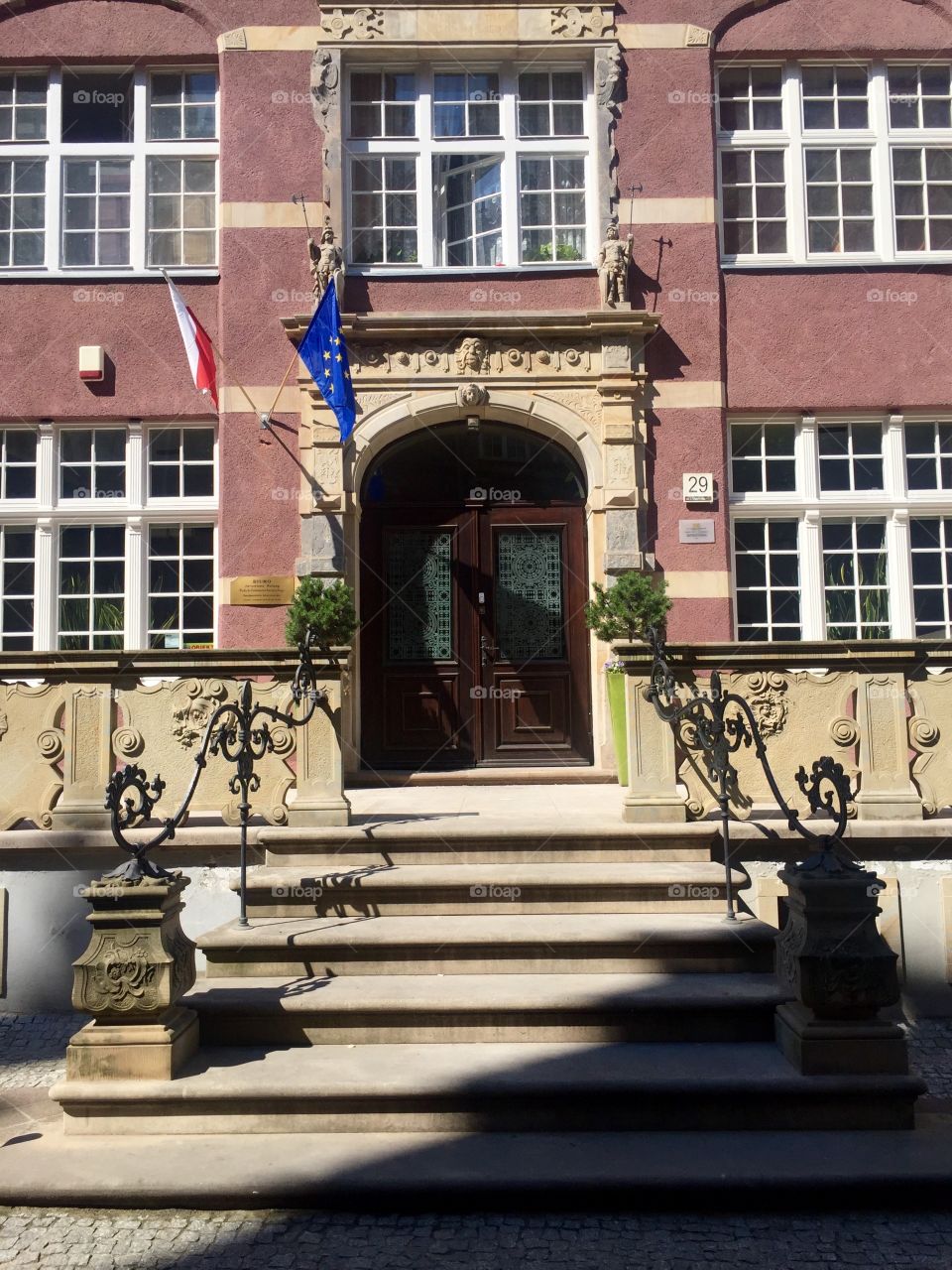 Entrance to the building in Gdansk Oldtown 