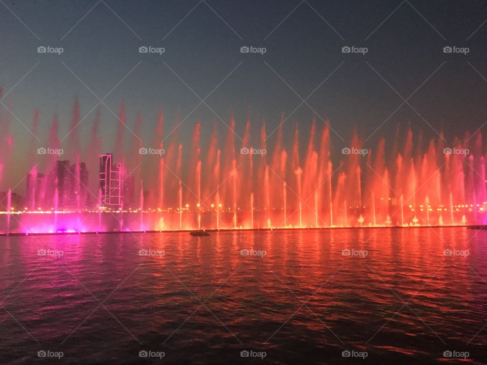 Water and light show