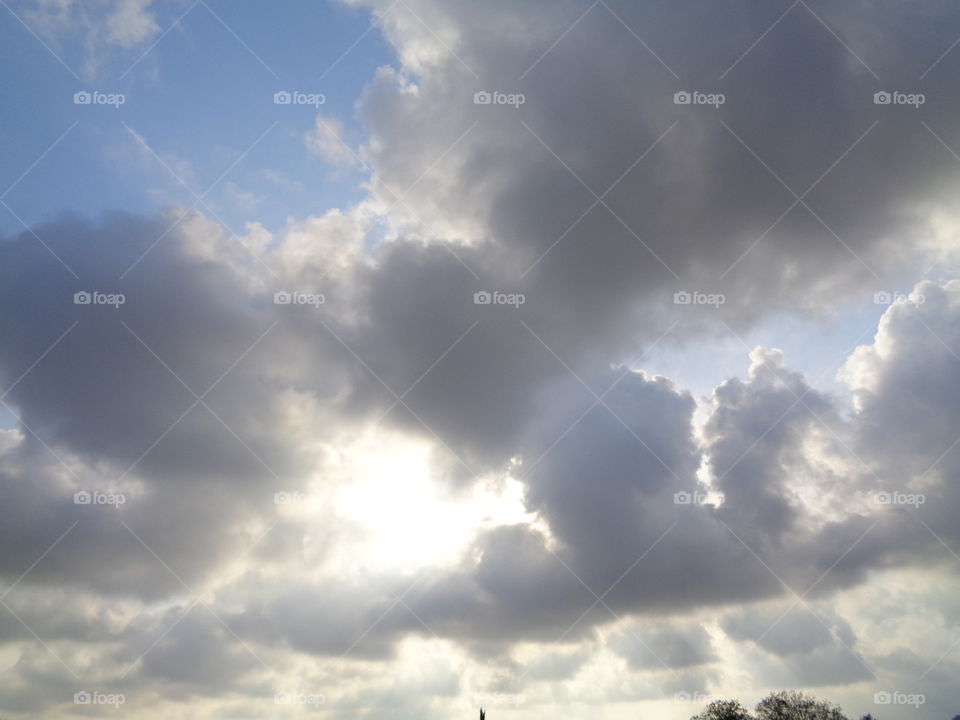 clouds background sunlight