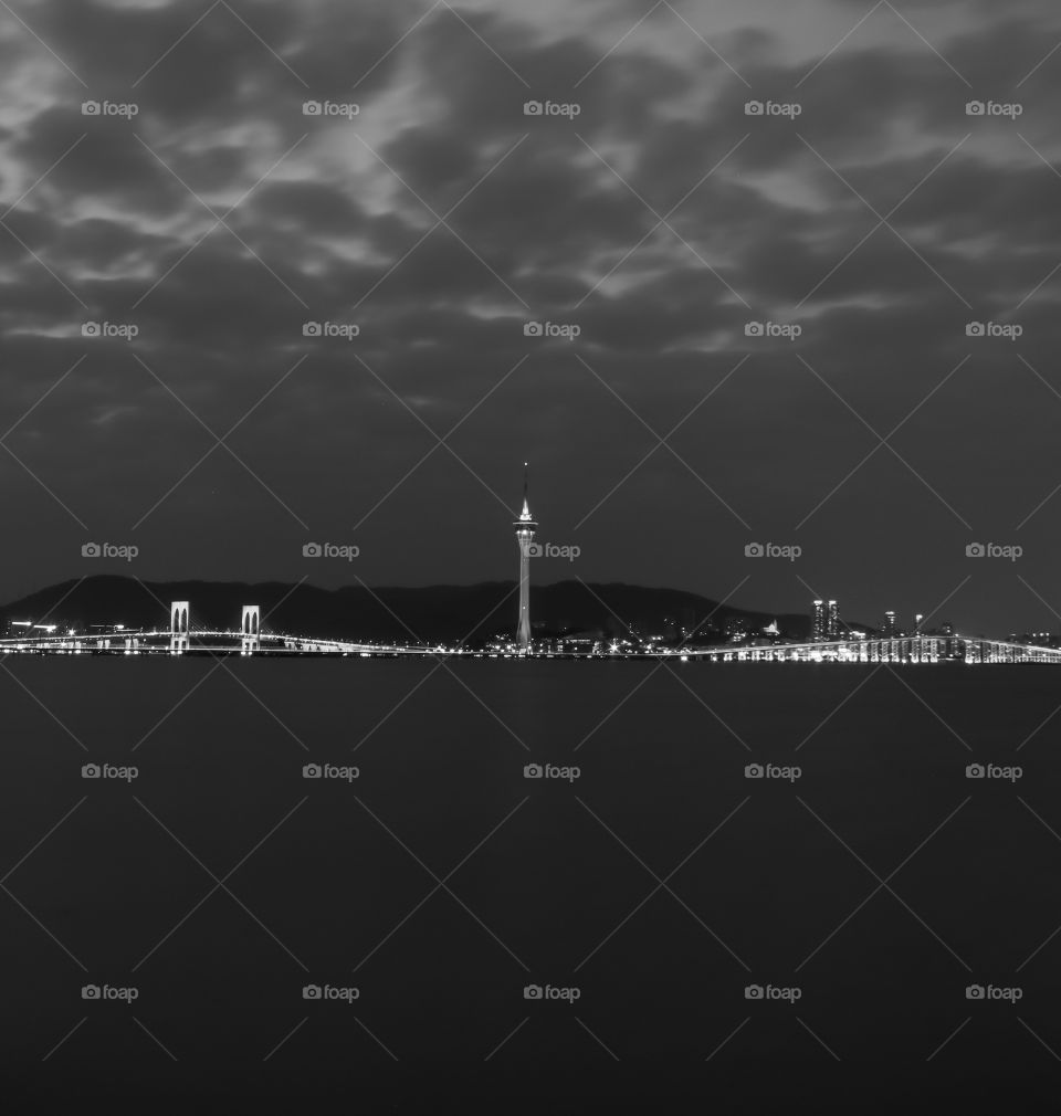 The City Tower in the Middle of two Bridge.