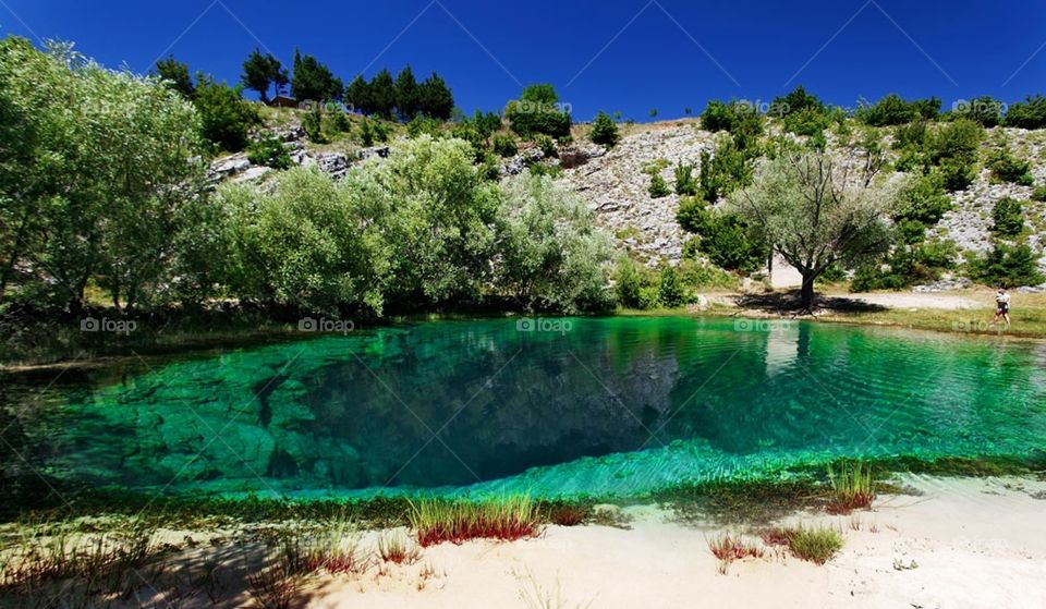 Omiš City from Croatia Cetina River