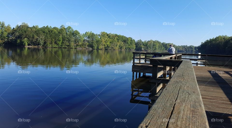 fishing on the dock