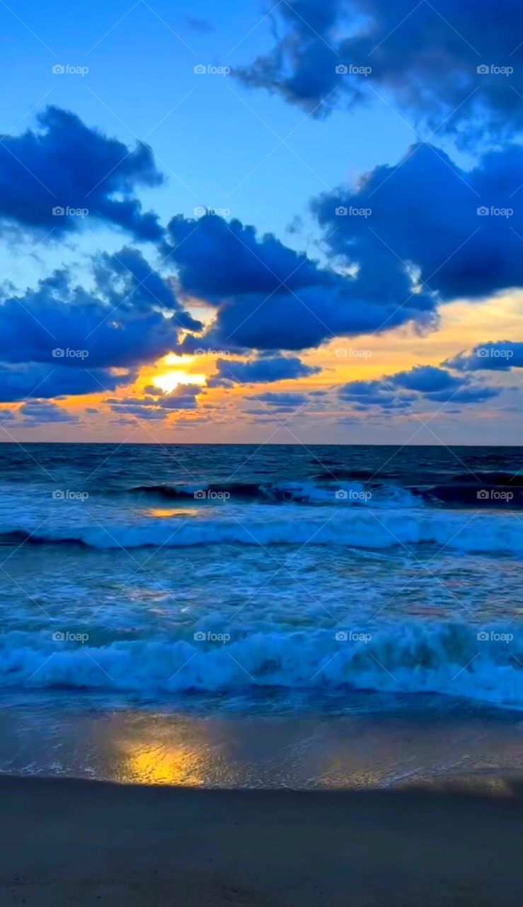 Sunset view on beach Labuan Bajo