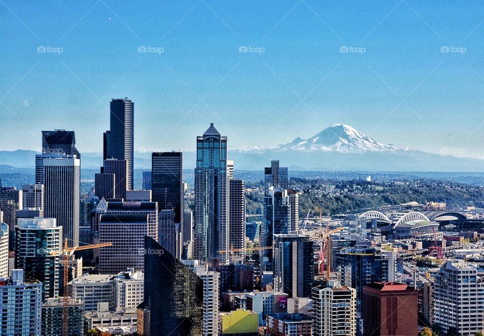 Seattle with Mt Rainer