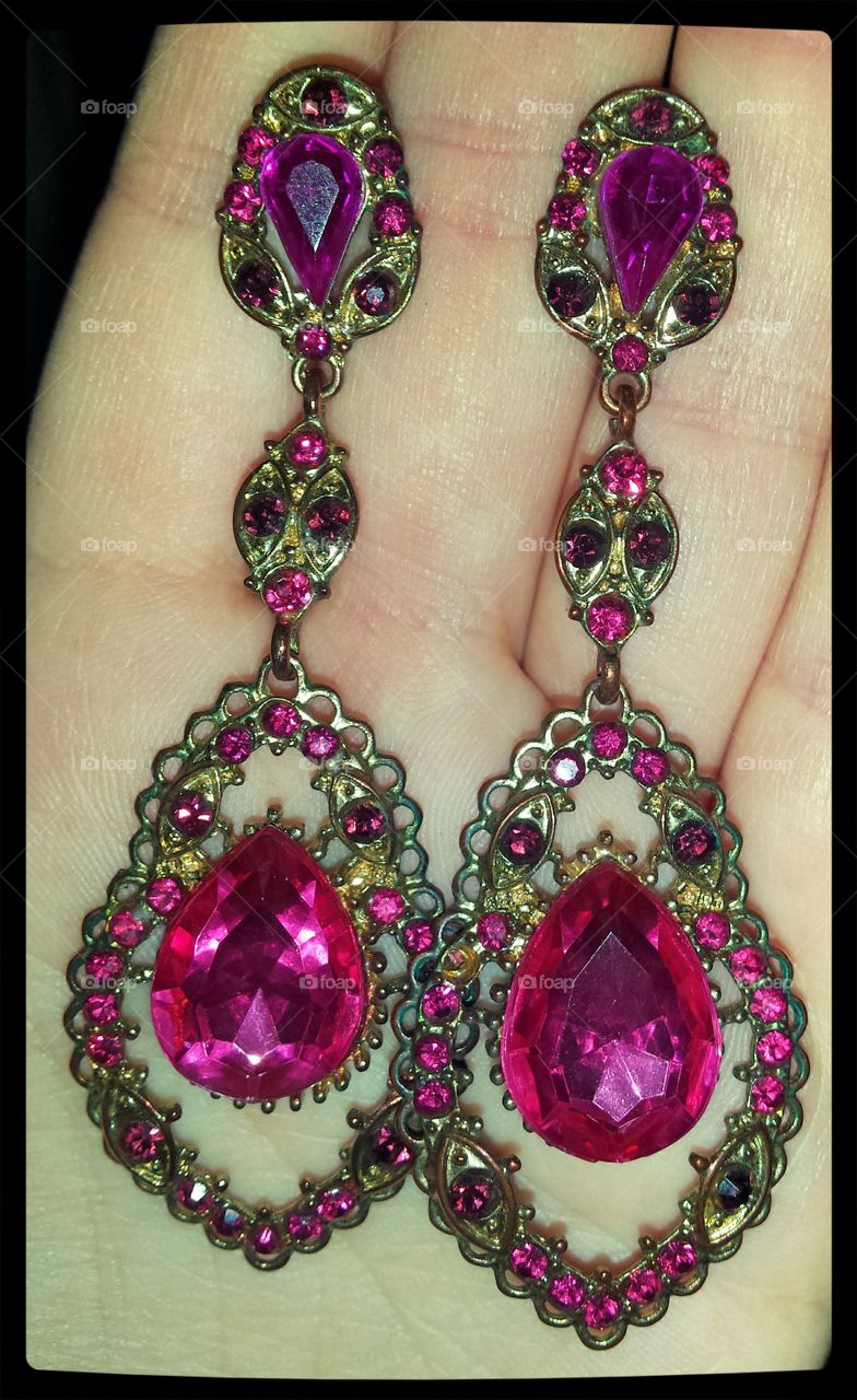 fucsia earrings