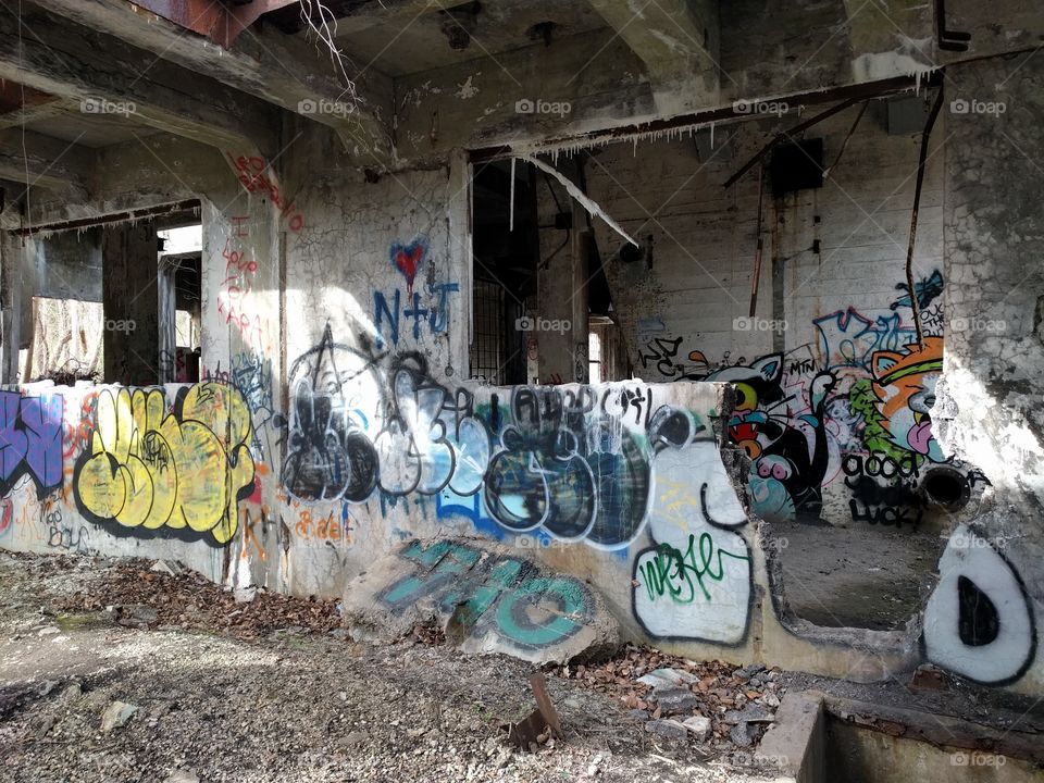 Abandoned Coal building on the Yough River Trail in Banning PA