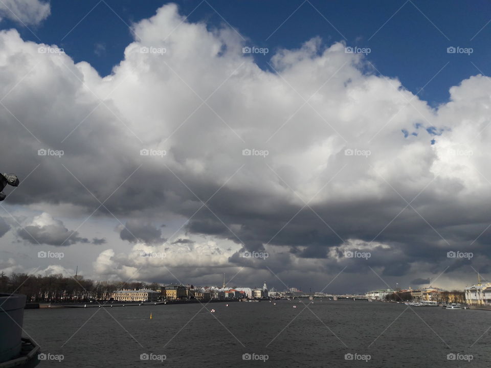 nature wild clouds sky blue white weather storm heaven view