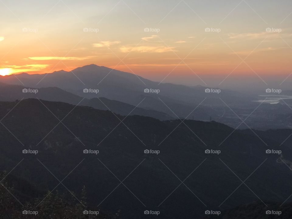 Beautiful Sunset over Santa Ynez Valley, California
