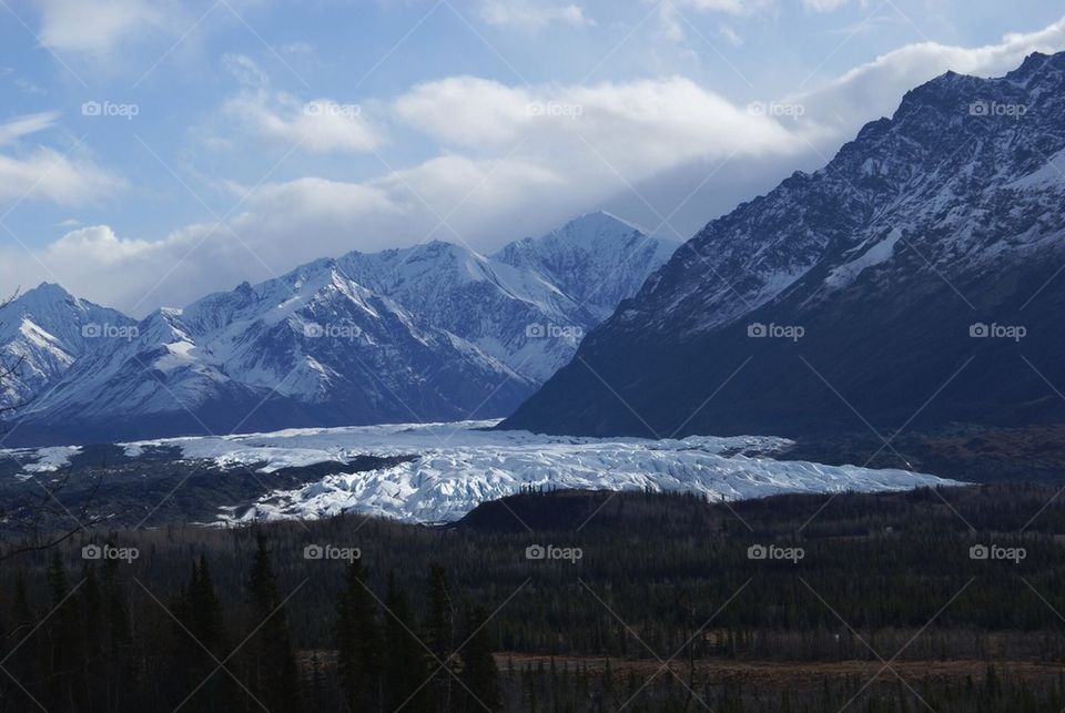 Snow capped mountain during winter