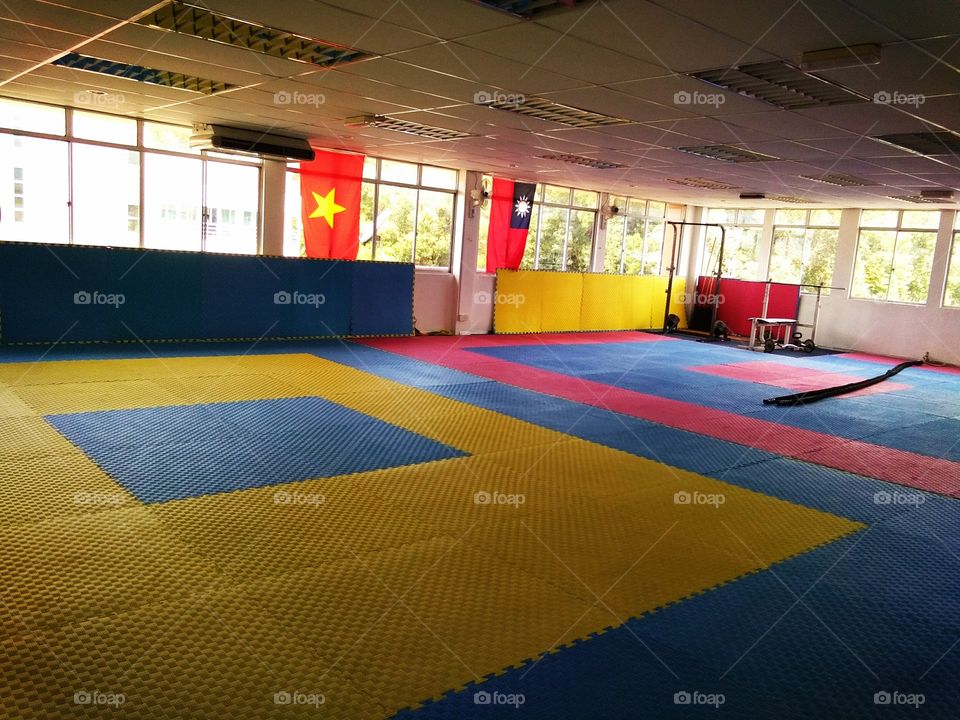 mini arena for zumba dancing and taekwondo