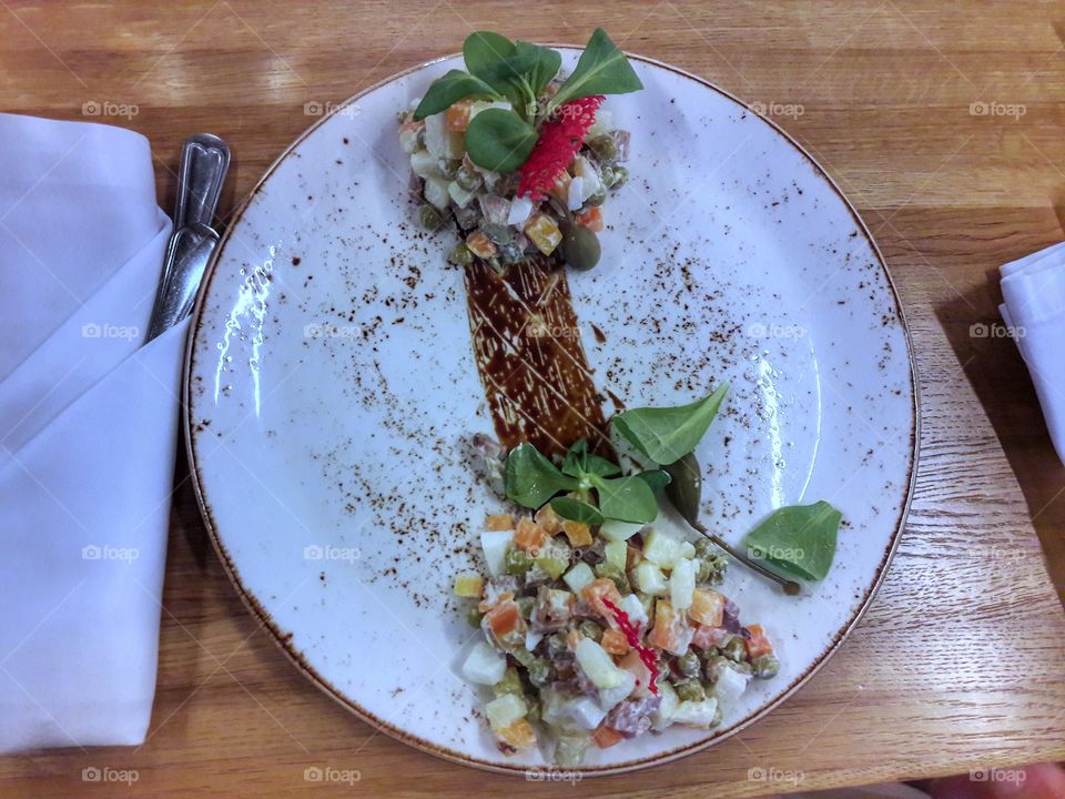 food vegetables table