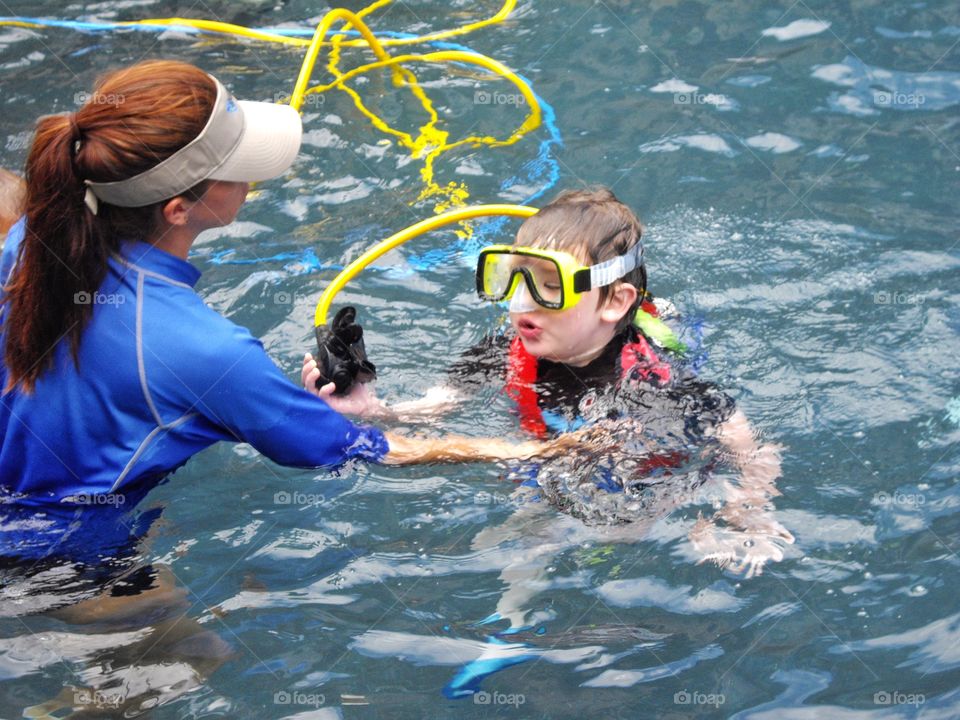 Young Boy Scuba Diving
