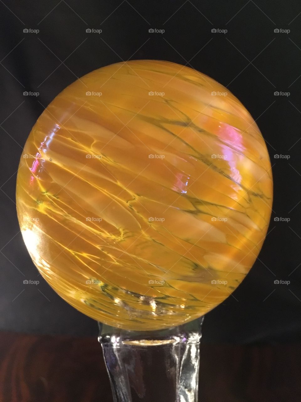 Yellow glass and light