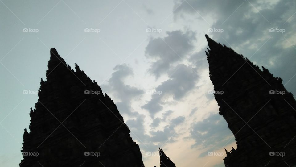 prambanan temple sunset