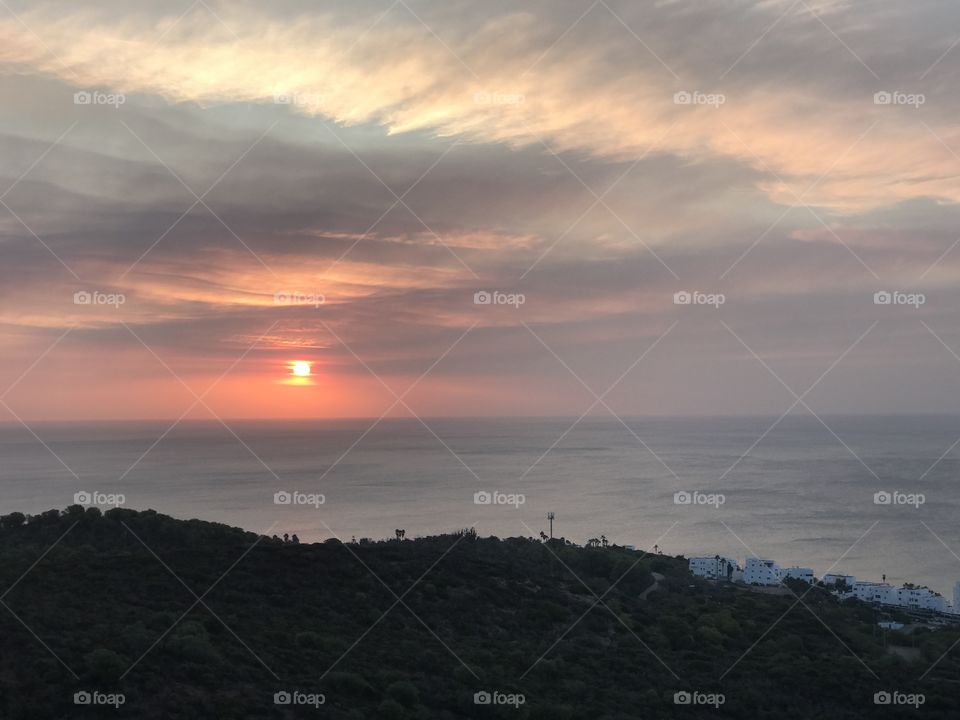 Beautiful sunset Morocco 