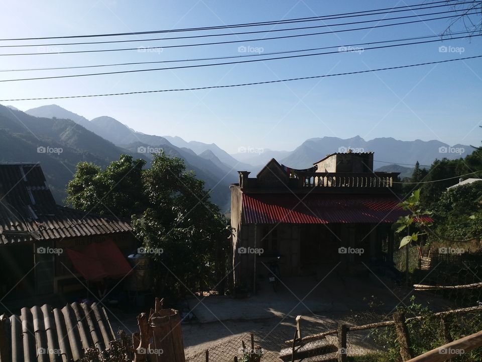 Vietnamese houses in the mountains
