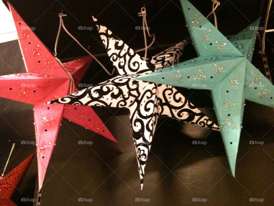 light christmas paper stars by zebra