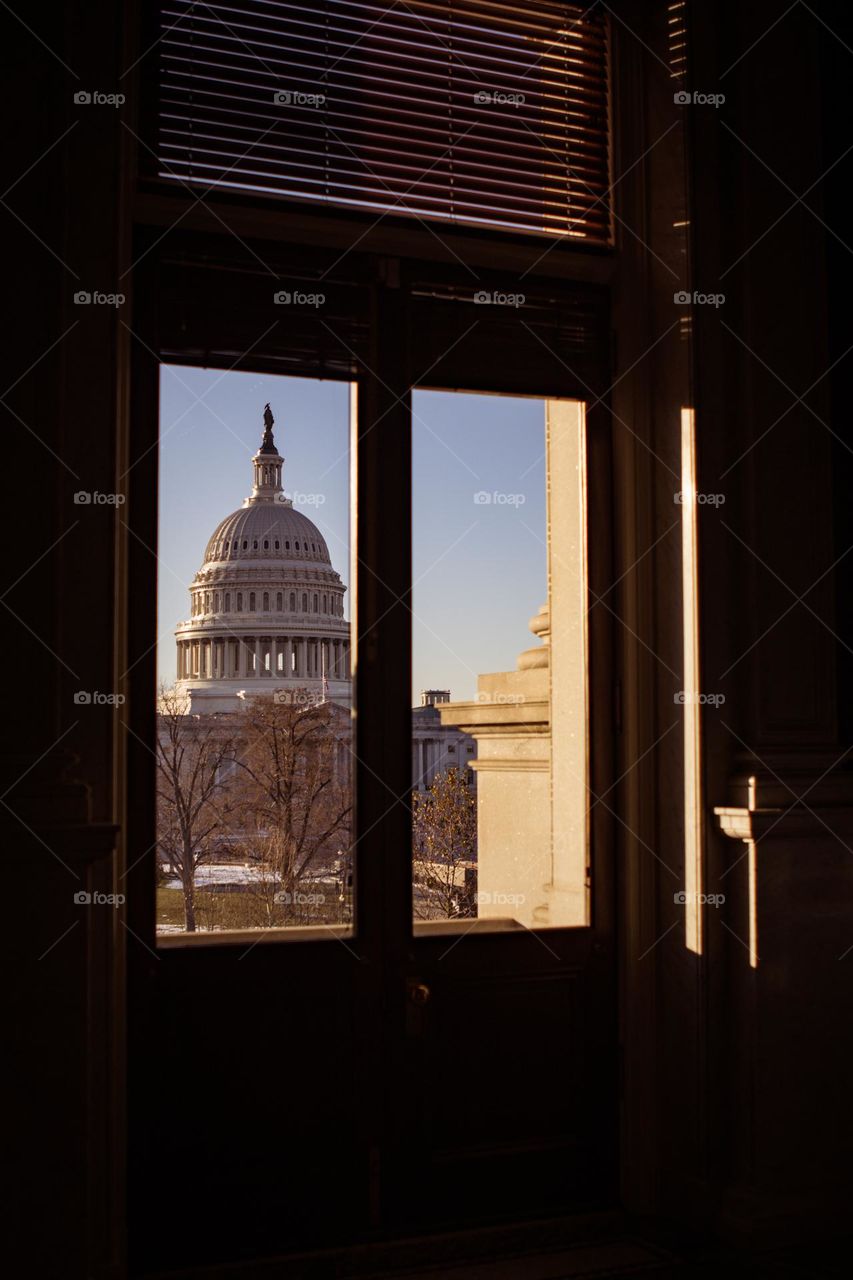 Capitol from the Library of Congress - Washington DC