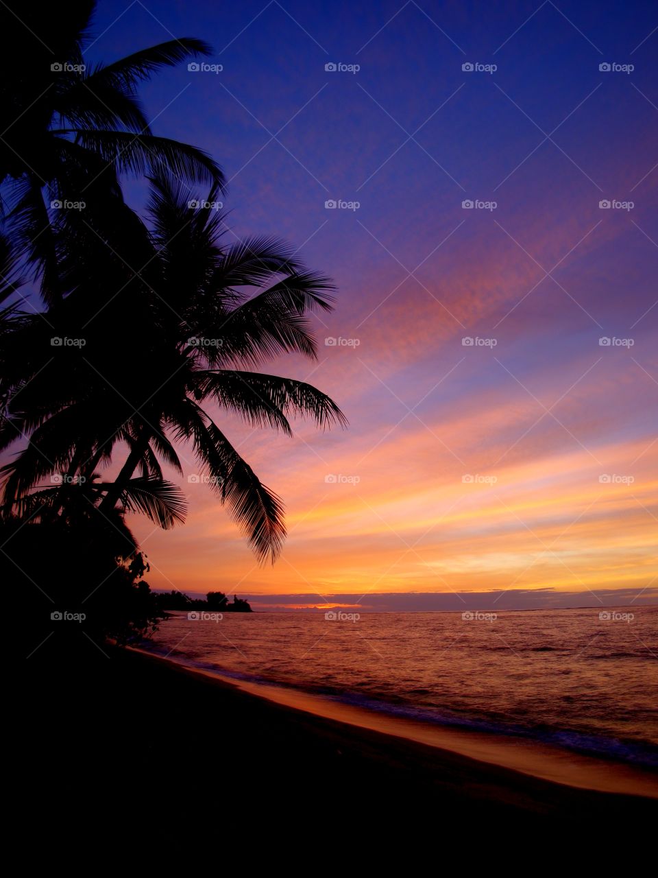 Seascape sunset . Haleiwa Hawaii Oahu 