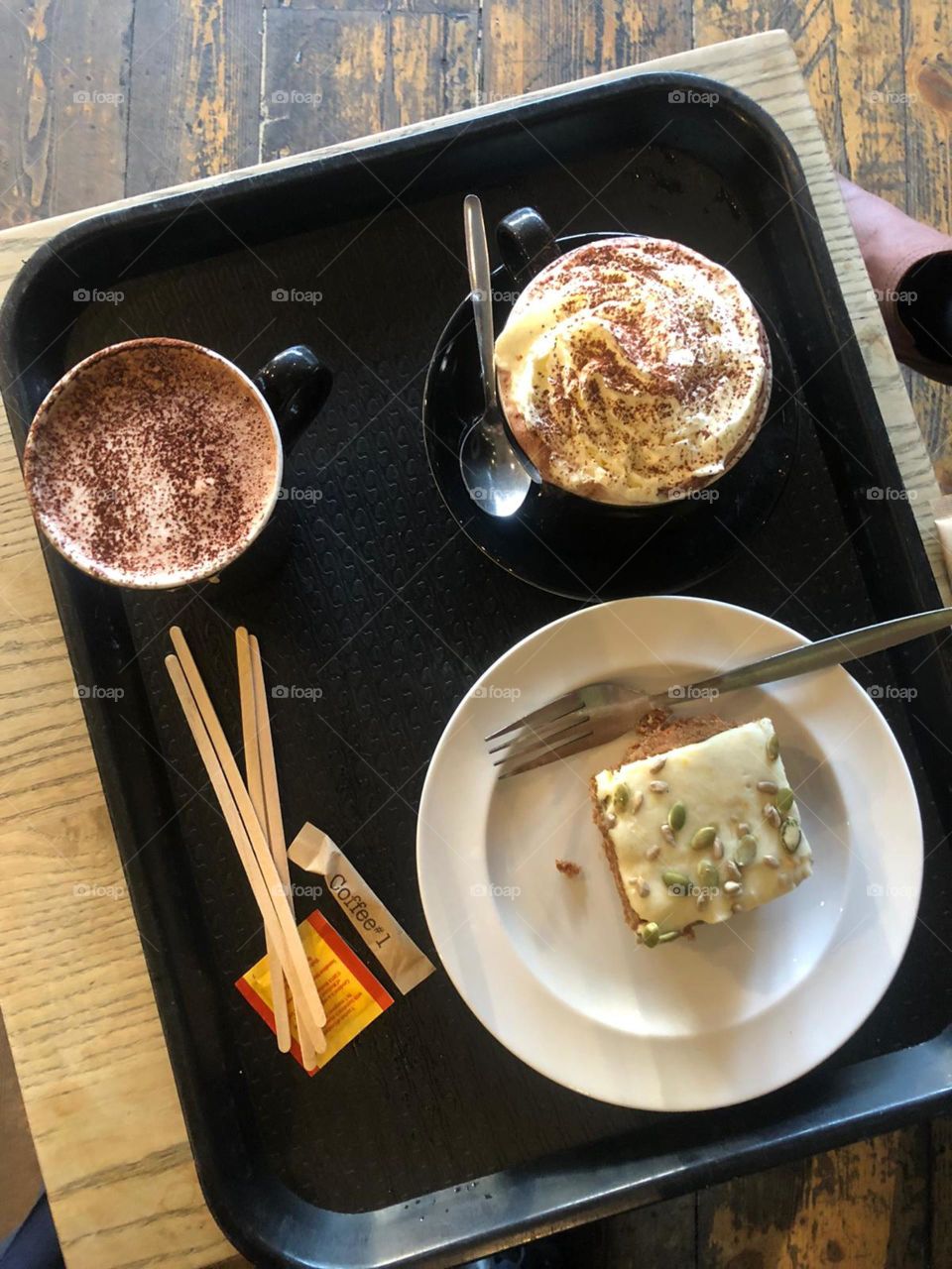 Carrot cake ‘ and delux chocolate with marshmallows in