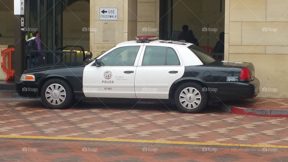LAPD Police Cruiser Parked At Union Station Los Angeles