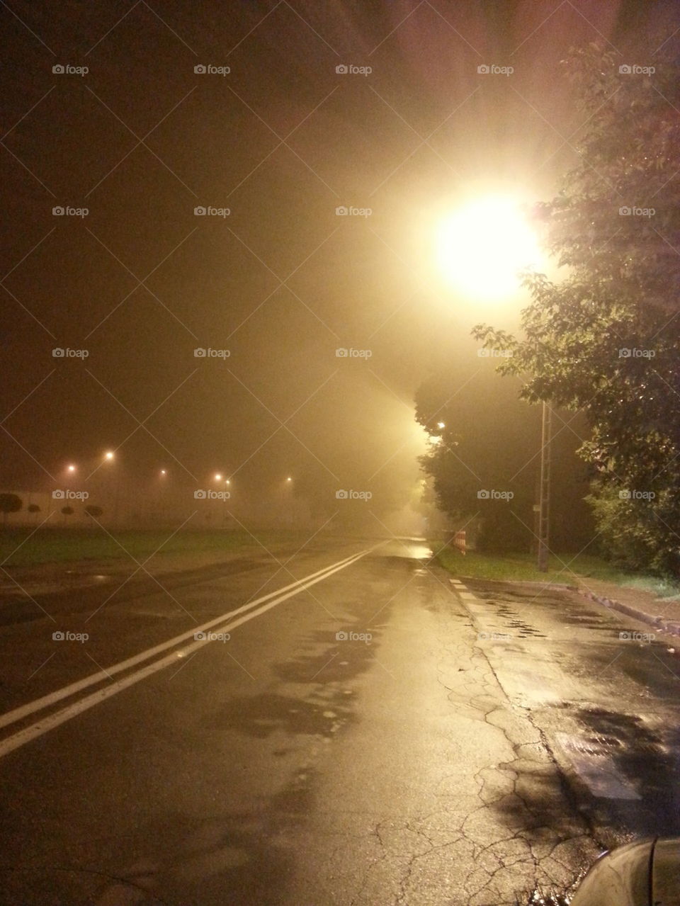 by night in the city