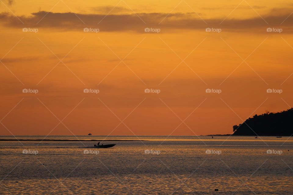 sunset at kota kinabalu